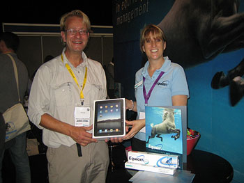 Mark Vale receives his ipad